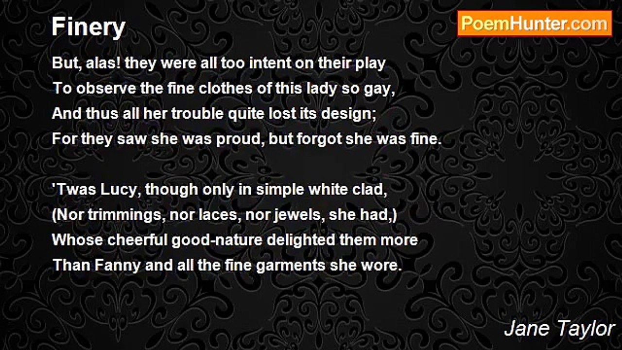 Jane Taylor - Finery