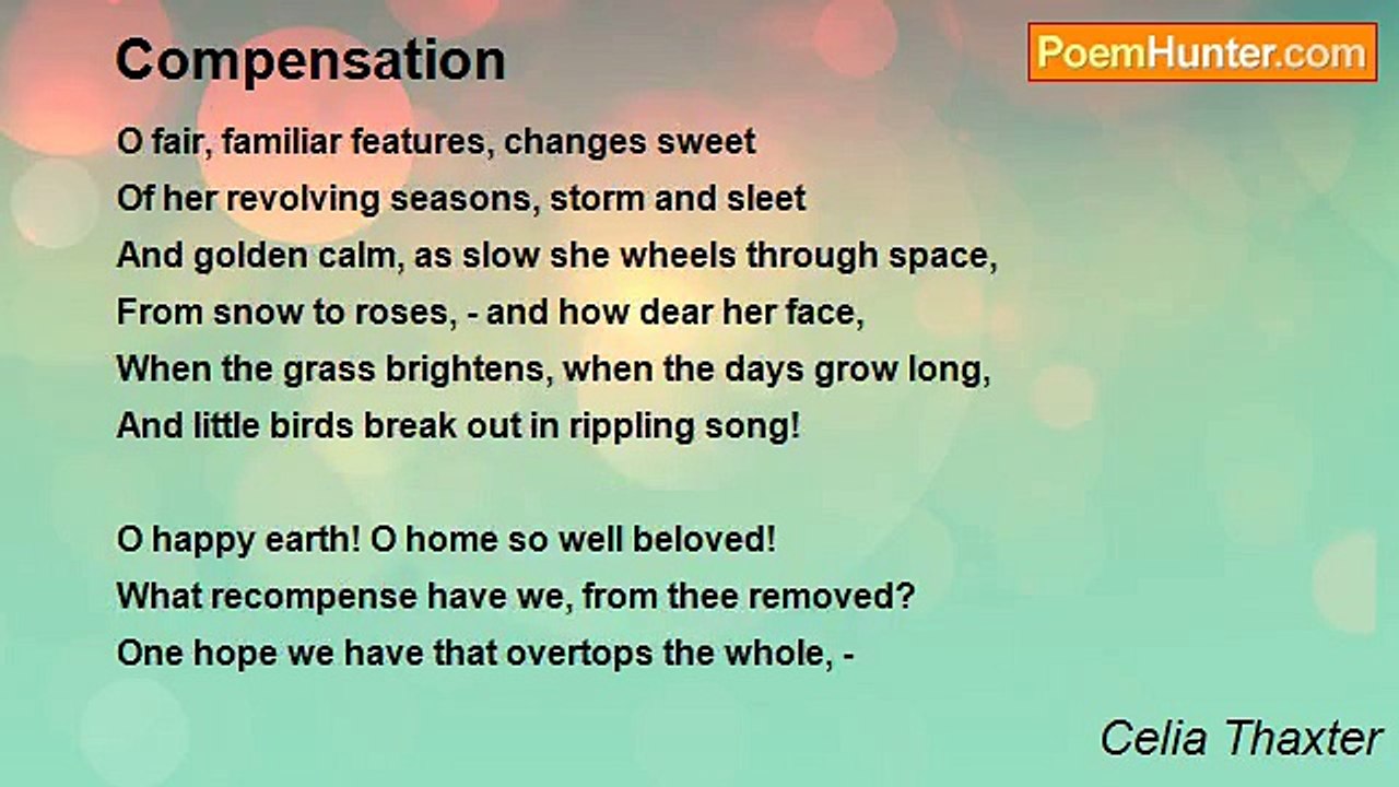 Celia Thaxter - Compensation