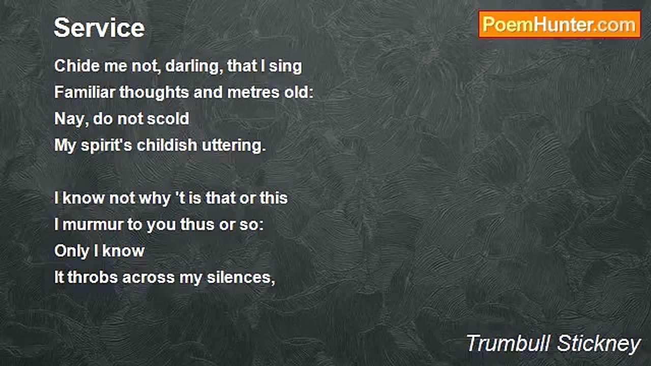 Trumbull Stickney - Service