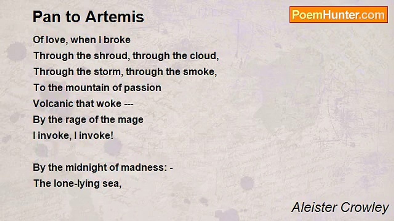 Aleister Crowley - Pan to Artemis