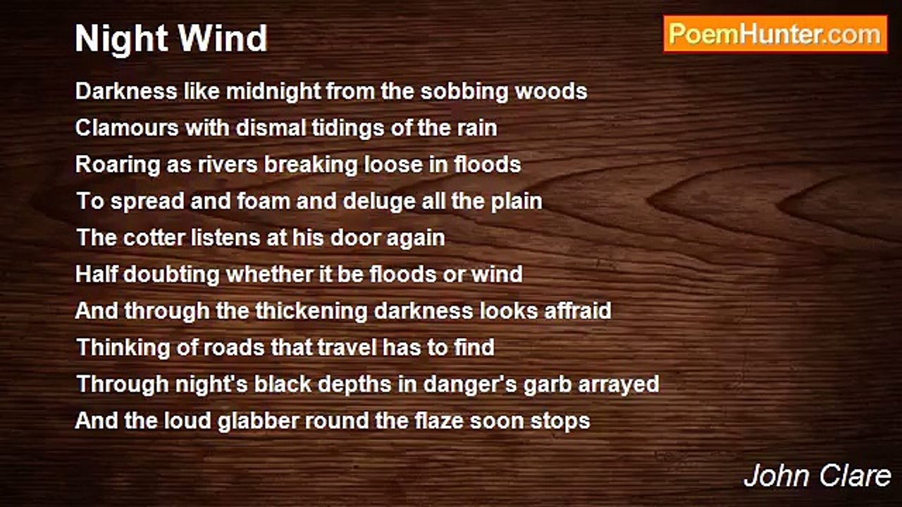 John Clare - Night Wind