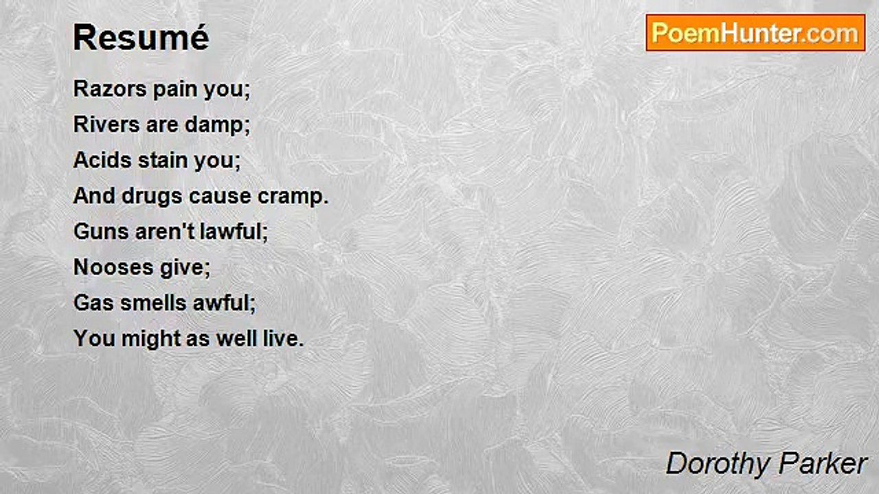Dorothy Parker - Resumé