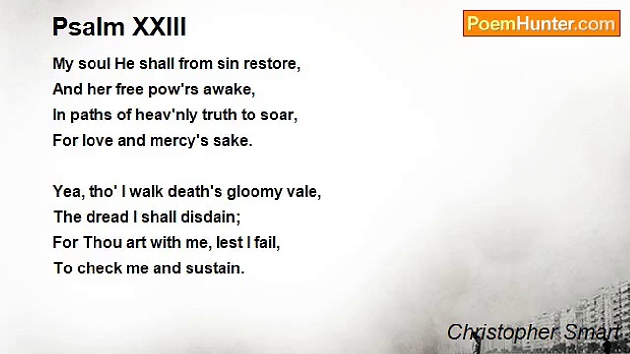 Christopher Smart - Psalm XXIII