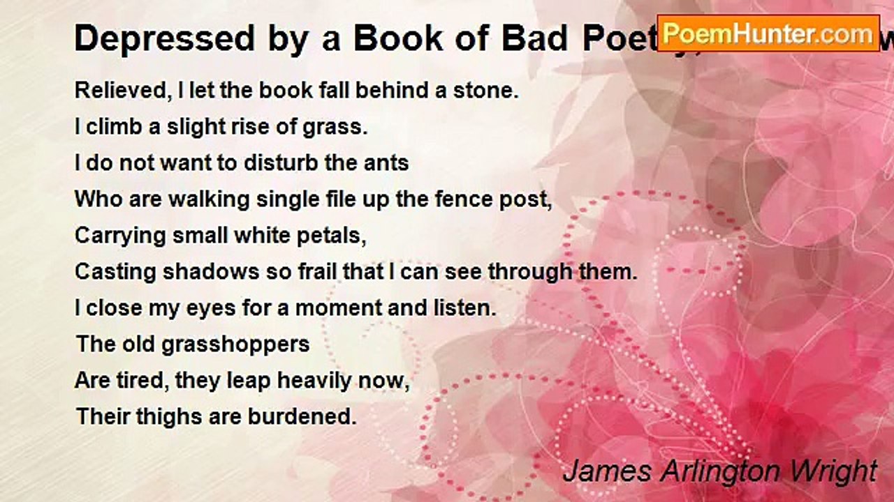 James Arlington Wright - Depressed by a Book of...