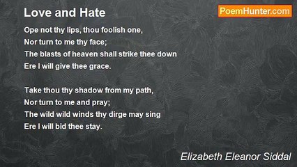 Elizabeth Eleanor Siddal - Love and Hate