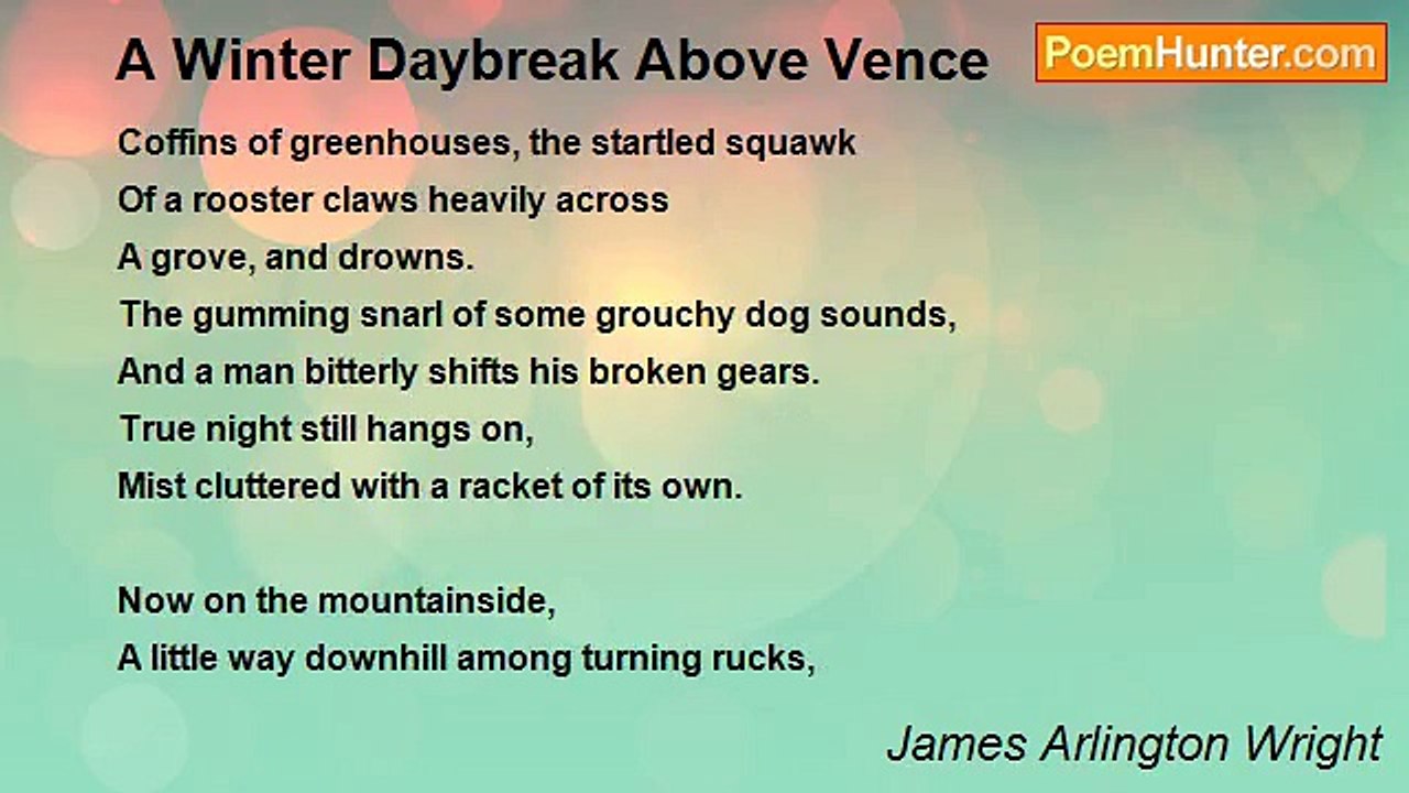 James Arlington Wright - A Winter Daybreak Above Vence