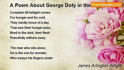 James Arlington Wright - A Poem About George Doty in the Death House