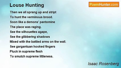 Isaac Rosenberg - Louse Hunting