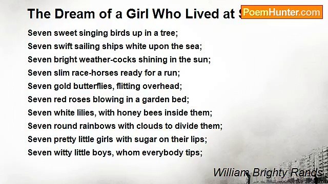 William Brighty Rands - The Dream of a Girl Who Lived at Seven-Oaks