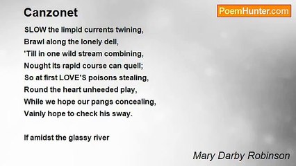 Mary Darby Robinson - Canzonet