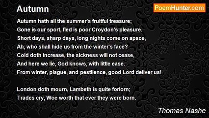 Thomas Nashe - Autumn