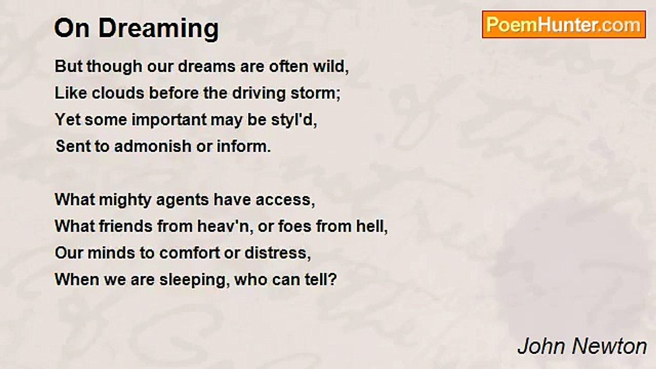 John Newton - On Dreaming