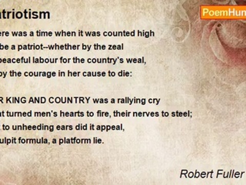 Robert Fuller Murray - Patriotism