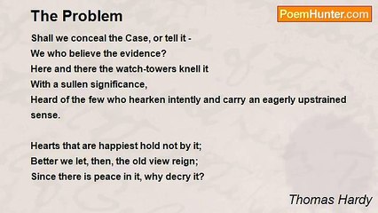 Thomas Hardy - The Problem