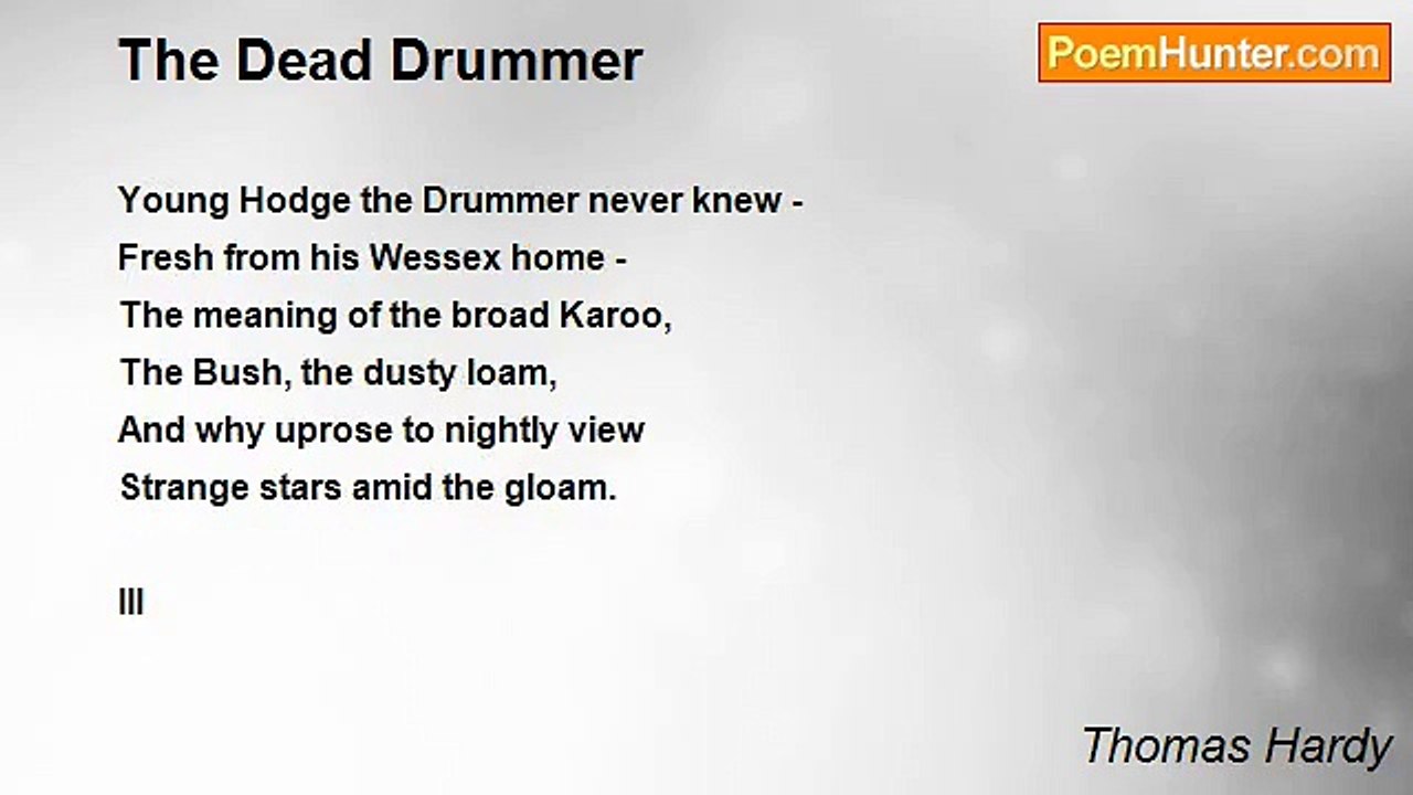 Thomas Hardy - The Dead Drummer