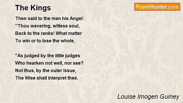 Louise Imogen Guiney - The Kings