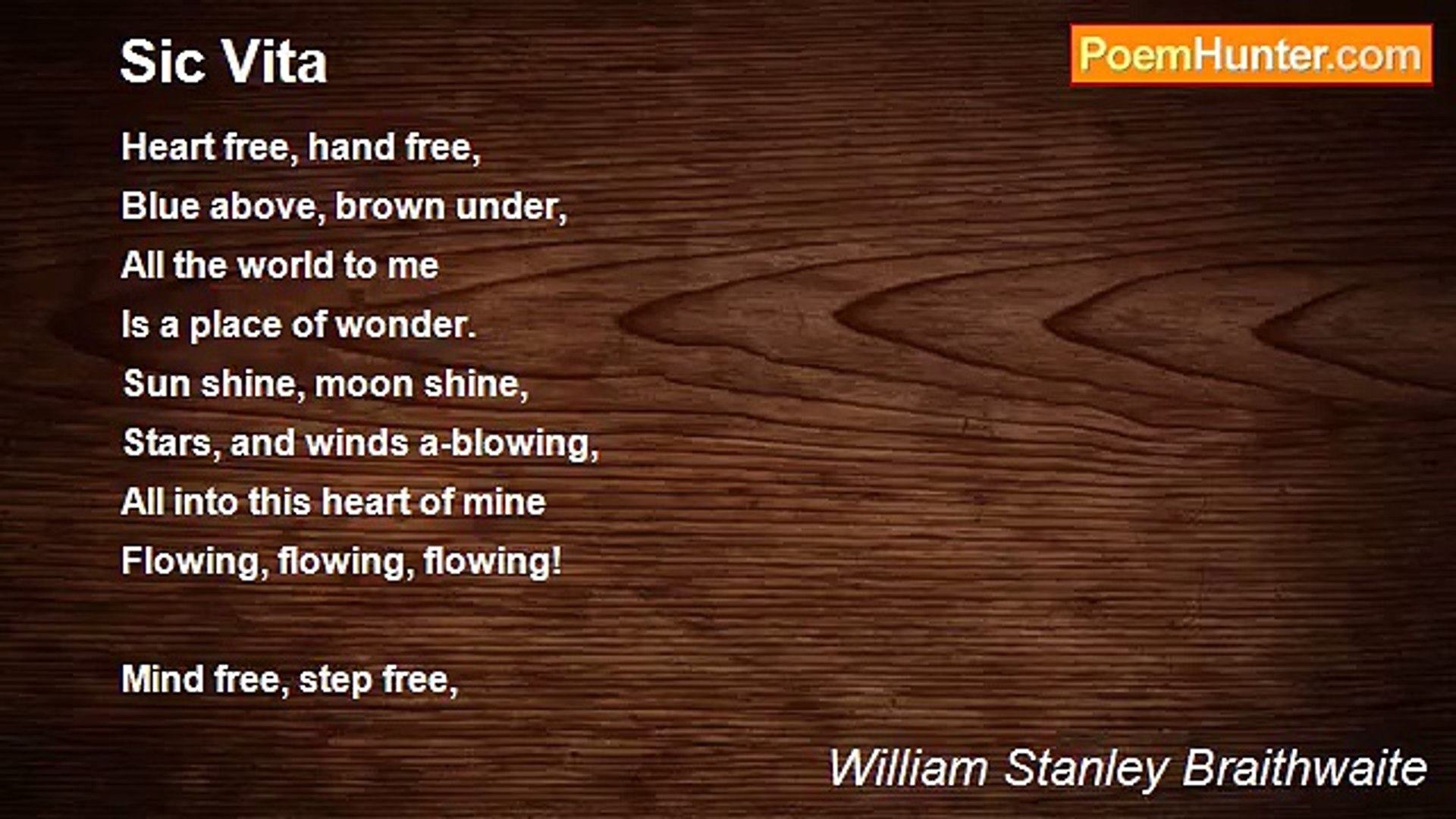 ⁣William Stanley Braithwaite - Sic Vita