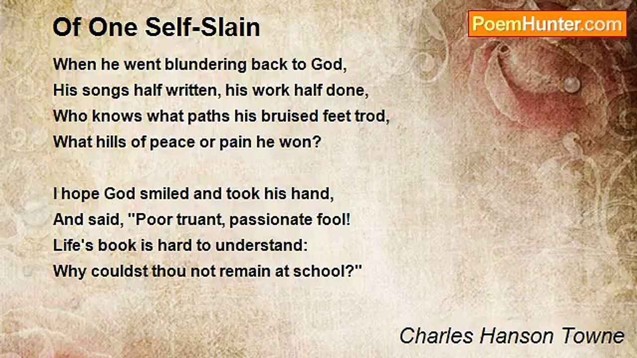 Charles Hanson Towne - Of One Self-Slain