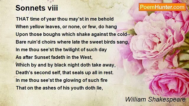William Shakespeare - Sonnets viii