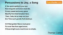 Thomas Carew - Persuasions to Joy, a Song