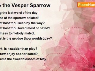 John Hay - To the Vesper Sparrow