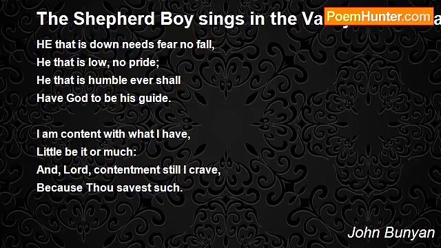 John Bunyan - The Shepherd Boy sings in the Valley of Humiliation