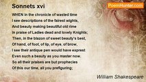 William Shakespeare - Sonnets xvi