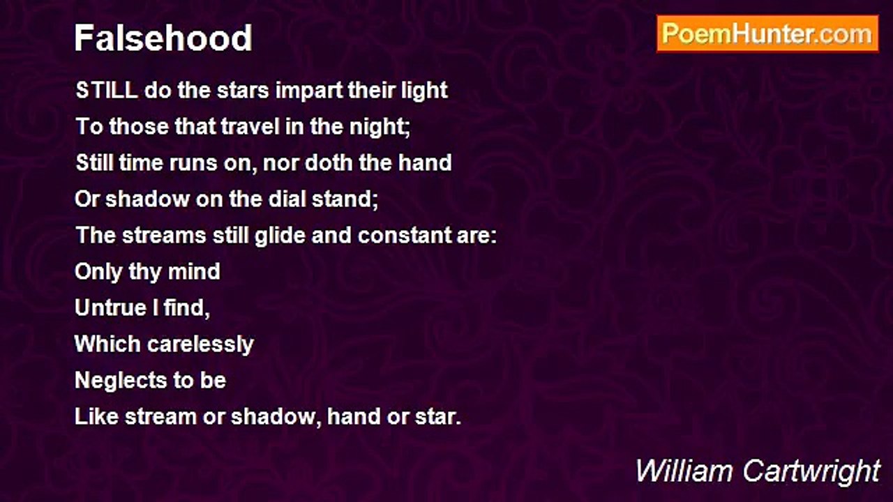 William Cartwright - Falsehood