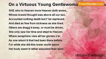 William Cartwright - On a Virtuous Young Gentlewoman that died suddenly