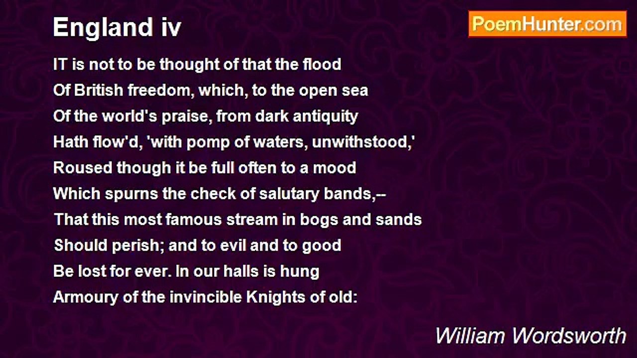 William Wordsworth - England iv