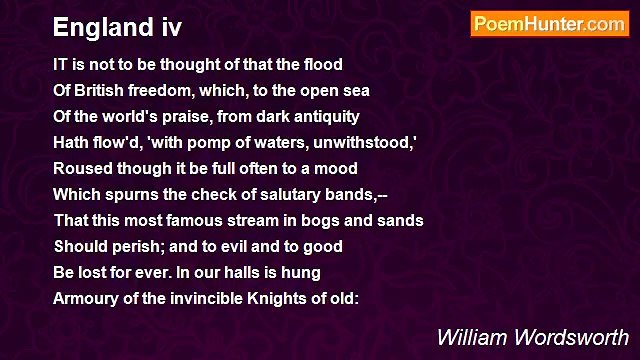 William Wordsworth - England iv
