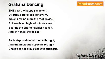 Richard Lovelace - Gratiana Dancing