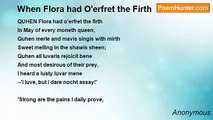 Anonymous - When Flora had O'erfret the Firth