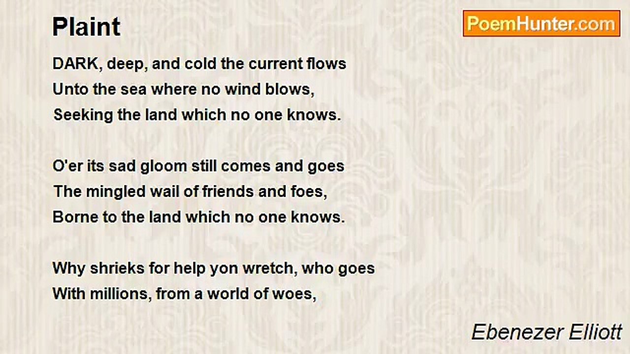 Ebenezer Elliott - Plaint