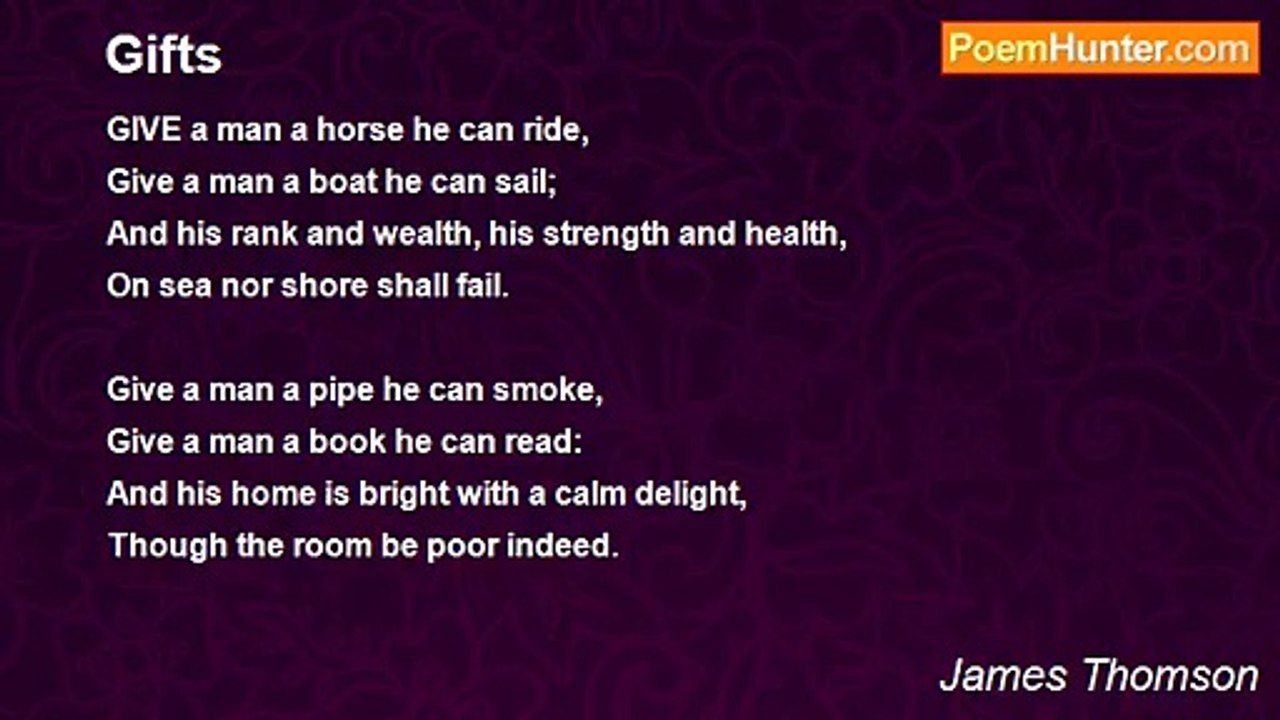 James Thomson - Gifts