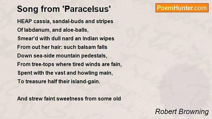 Robert Browning - Song from 'Paracelsus'