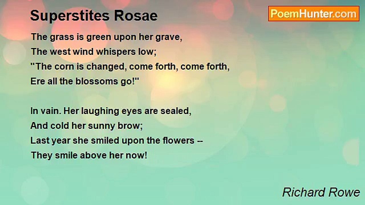 Richard Rowe - Superstites Rosae