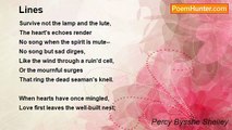 Percy Bysshe Shelley - Lines