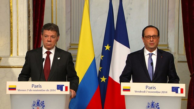 Déclaration conjointe à la presse avec M. Juan Manuel Santos, président de la République de Colombie