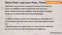 Anonymous - Since First I saw your Face, Thomas Ford's Music of Sundry Kinds