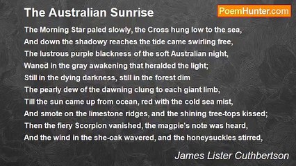 James Lister Cuthbertson - The Australian Sunrise