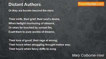 Mary Colborne-Veel - Distant Authors