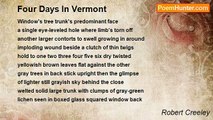 Robert Creeley - Four Days In Vermont