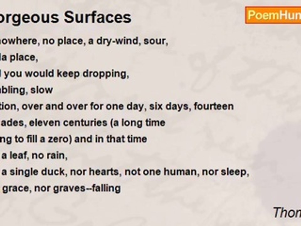 Thomas Lux - Gorgeous Surfaces