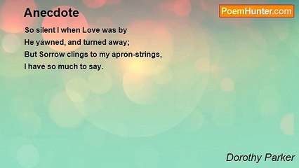 Dorothy Parker - Anecdote