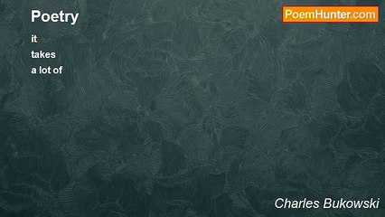Charles Bukowski - Poetry