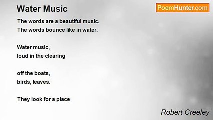 Robert Creeley - Water Music