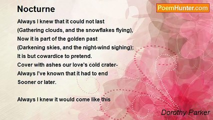 Dorothy Parker - Nocturne