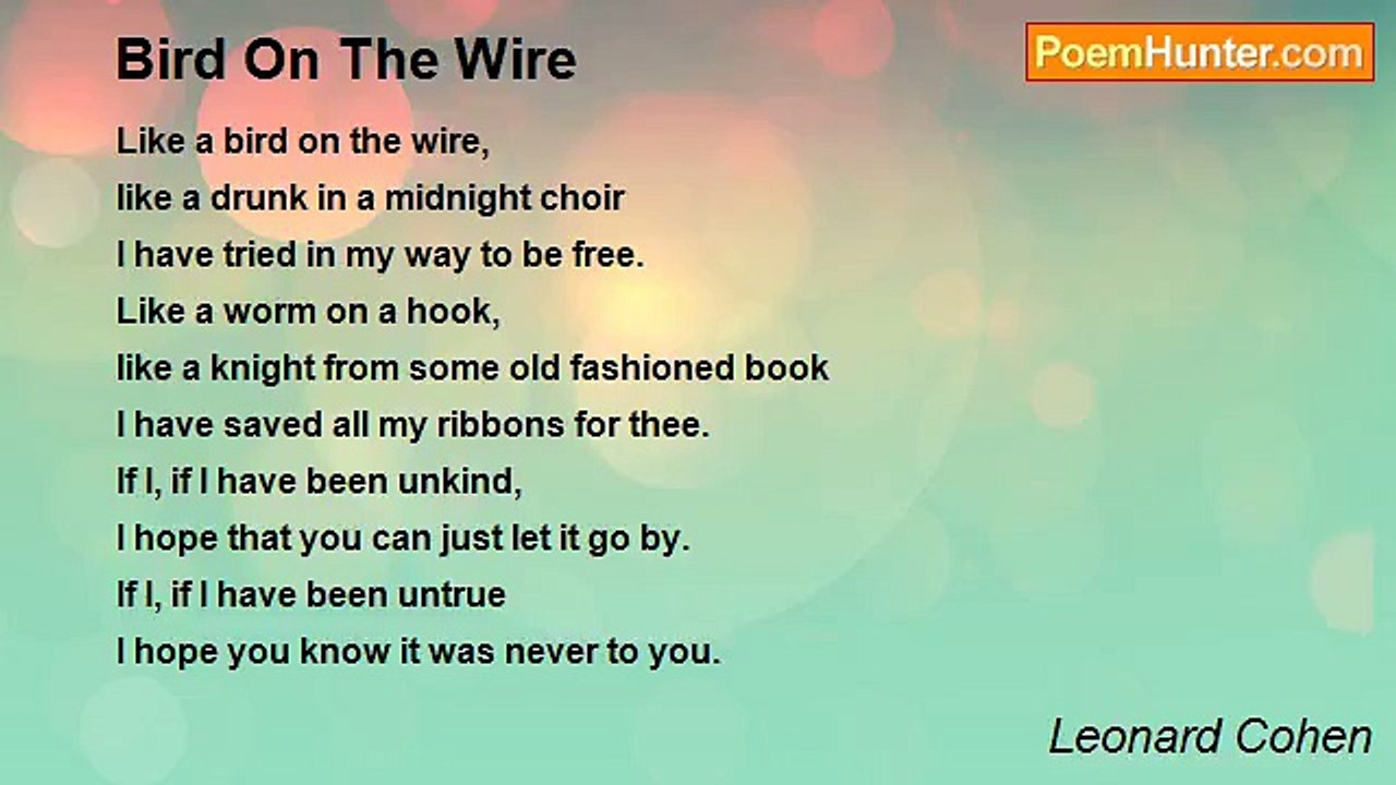 Leonard Cohen - Bird On The Wire