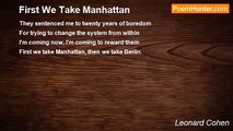 Leonard Cohen - First We Take Manhattan